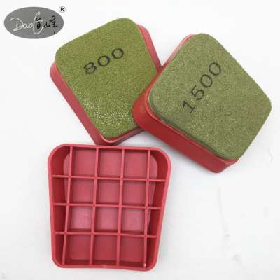 Sponge polishing stone pad with frankfurt type