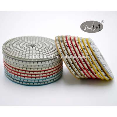 Wet diamond polishing pads for granite marble stone